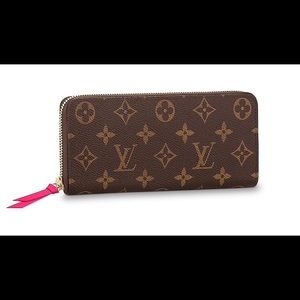 Louis Vuitton Clémence Wallet fuchsia interior